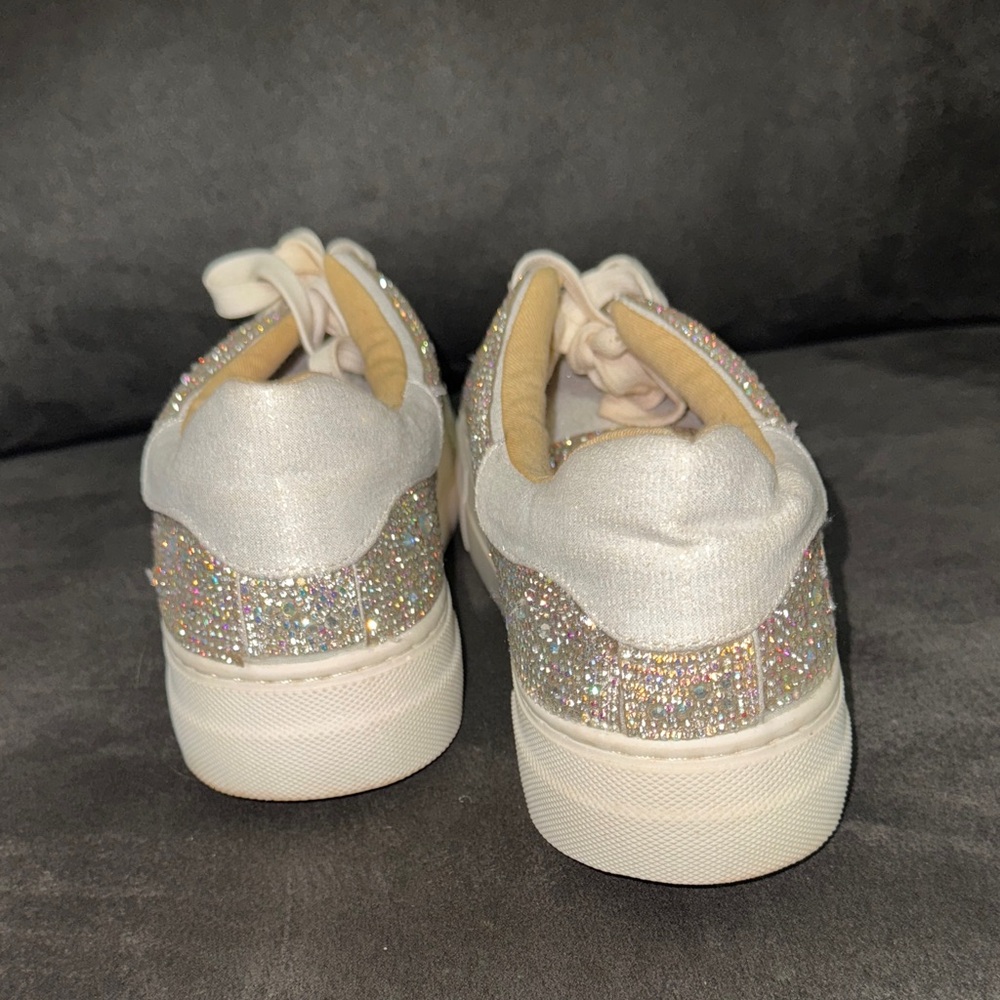 Betsey Johnson Sidny crystal pavé platform sneaker. - Picture 5 of 8